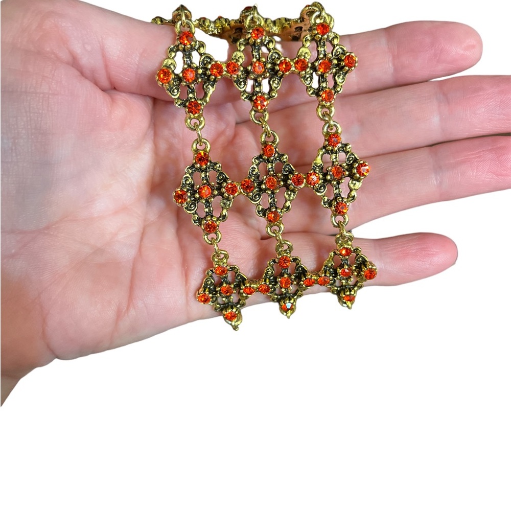 Unmarked Yochi NY Red Rhinestone Bracelet